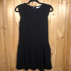 MANGO Casual Drop Waist Sleeveless Little Black Dress